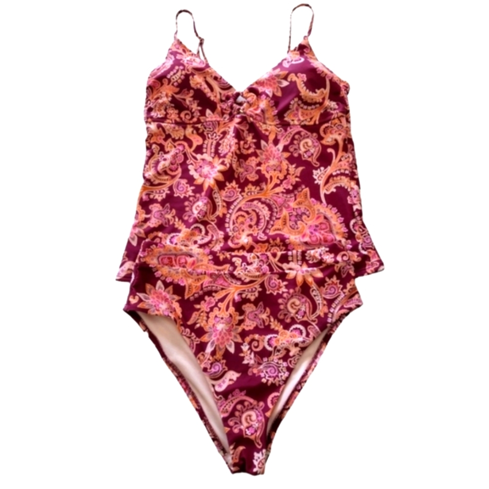 Nanette Lapore Cheeky "Poppy" Tankini Size 12